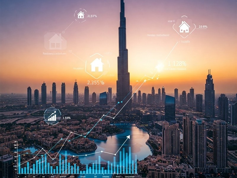 Dubai skyline showing booming real estate market and tokenization growth forecast by 2033