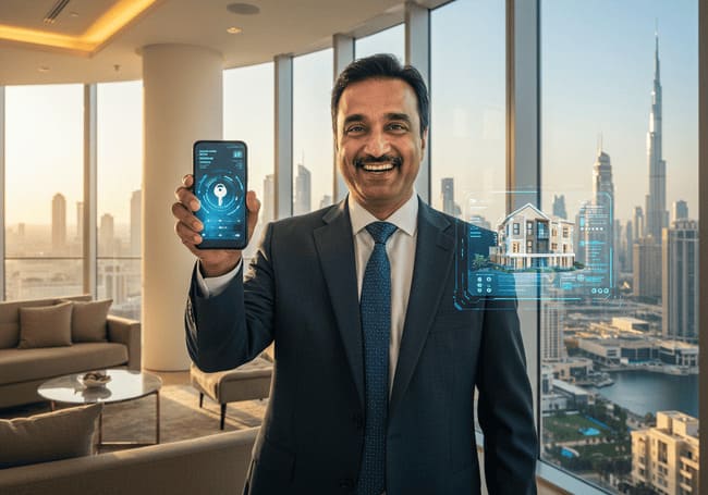 Virtual confirmation of successful property purchase in Dubai