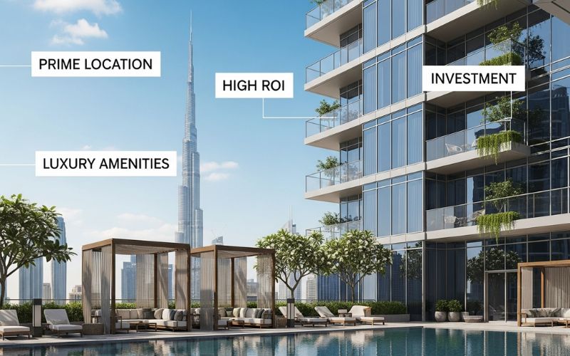 Luxury apartments in Downtown Dubai highlighting DLD fee waiver property investment opportunities.