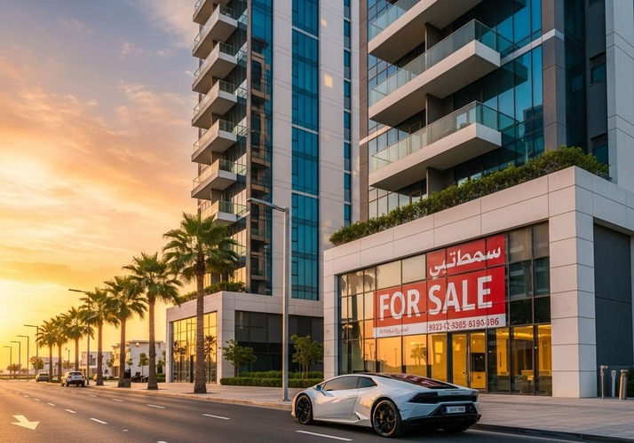 Modern Dubai apartment building representing high-value residential real estate.