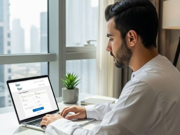 Tenant completes Ejari registration online from home.