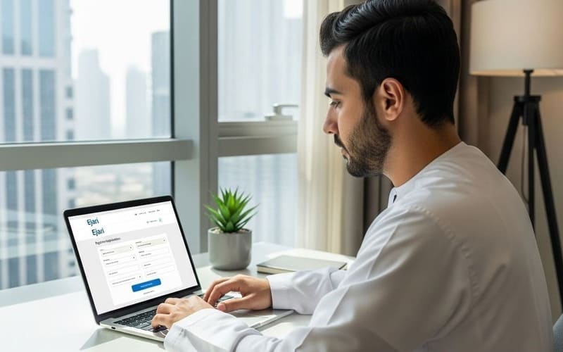 Tenant completes Ejari registration online from home.