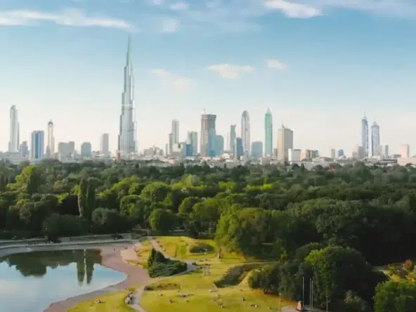 Dubai’s Green Future (2040): Waterfalls, Air Taxis & A City of Green Spaces