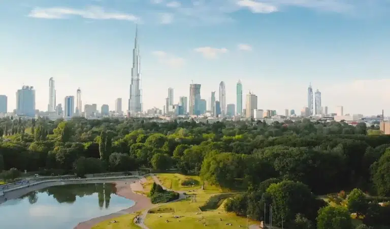 Dubai’s Green Future (2040): Waterfalls, Air Taxis & A City of Green Spaces