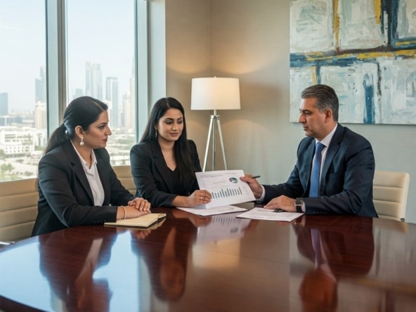 Homeowners discussing mortgage transfer options in Dubai
